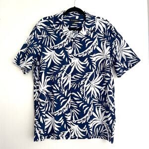 Piombo Navy Tropical Cotton Shirt XL